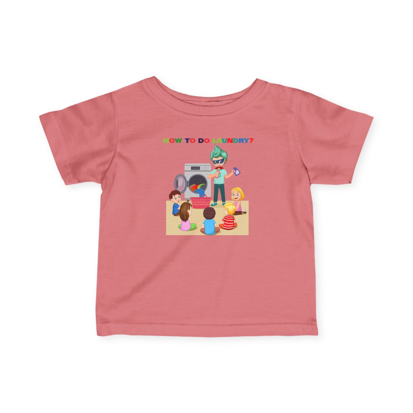 Infant Fine Jersey Tee - super kiddo teaching laundry - [[{"value":"Wonderwear Kid"}]]
