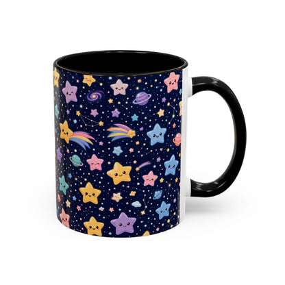 Accent Coffee Mug  (11/15 oz) - Kawaii Pastel Cosmic Night