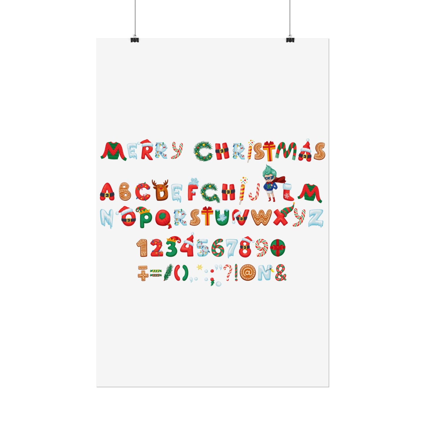 Rolled Posters - Christmas alphabet - [[{"value":"Wonderwear Kid"}]]