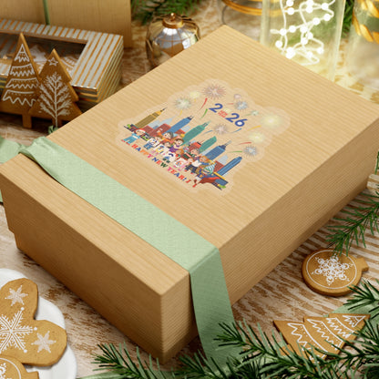 Kiss-Cut Stickers - Happy new year with fireworks - [[{"value":"Wonderwear Kid"}]]