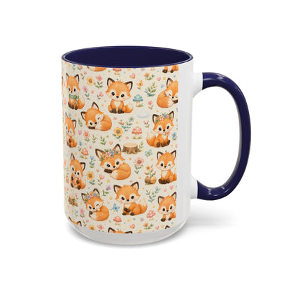 Accent Coffee Mug  (11/15 oz) - Baby foxes