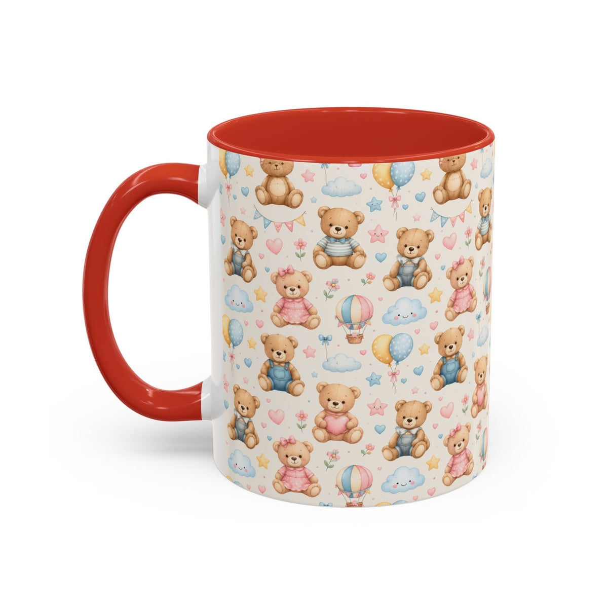 Accent Coffee Mug  (11/15 oz) - Pastel Teddy Bear Nursery