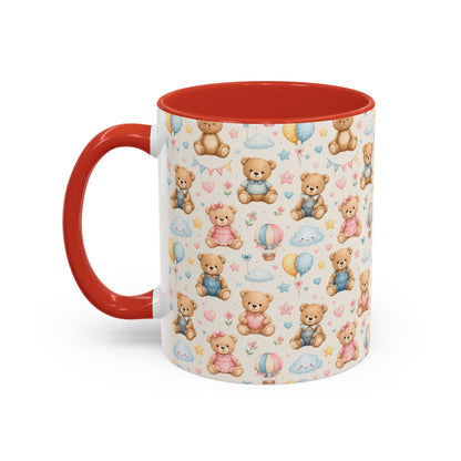 Accent Coffee Mug  (11/15 oz) - Pastel Teddy Bear Nursery