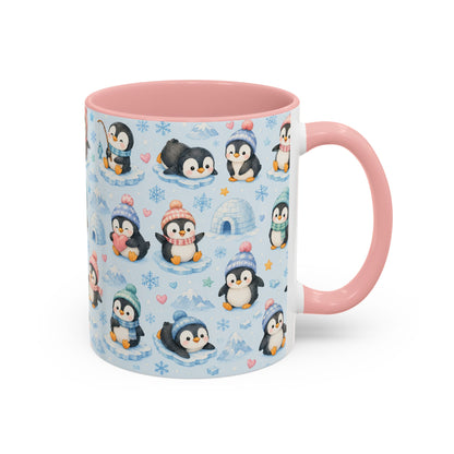 Accent Coffee Mug  (11/15 oz) - Penguin Winter Wonderland
