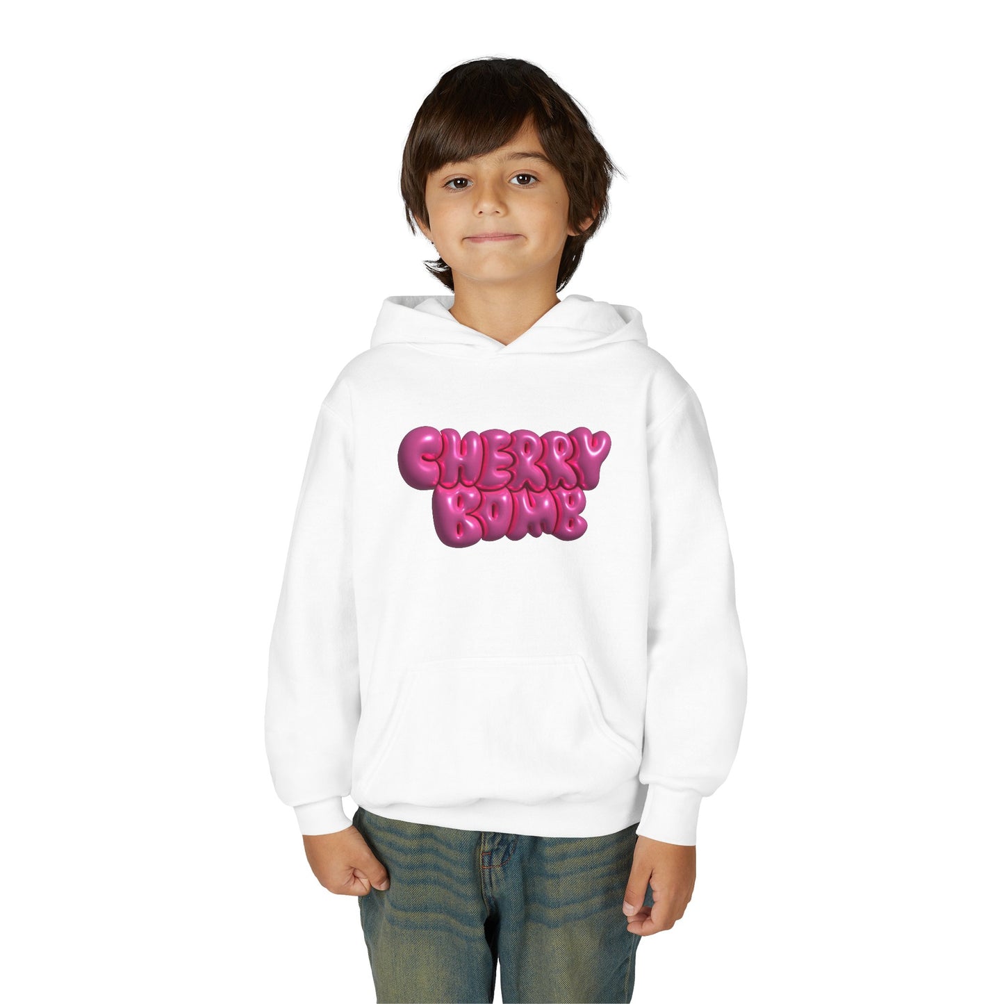Youth Heavy Blend Hooded Sweatshirt - Cherry Bomb