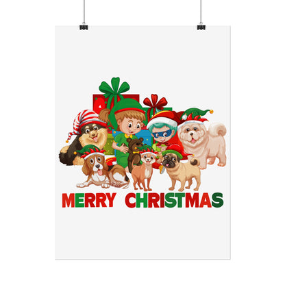 Rolled Posters - Christmas with super kiddo pet friends with text - [[{"value":"Wonderwear Kid"}]]