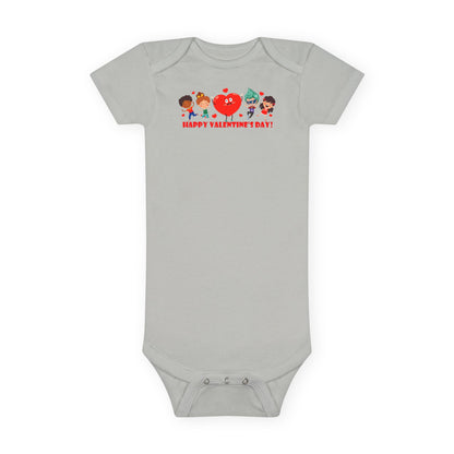 Infant Jersey One Piece - Valentines - Super kiddo and three friends - [[{"value":"Wonderwear Kid"}]]