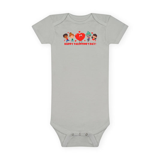 Infant Jersey One Piece - Valentines - Super kiddo and three friends - [[{"value":"Wonderwear Kid"}]]