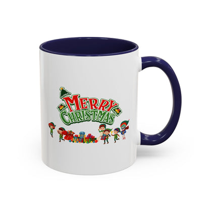 Accent Coffee Mug - Merry christmas from super friends - [[{"value":"Wonderwear Kid"}]]