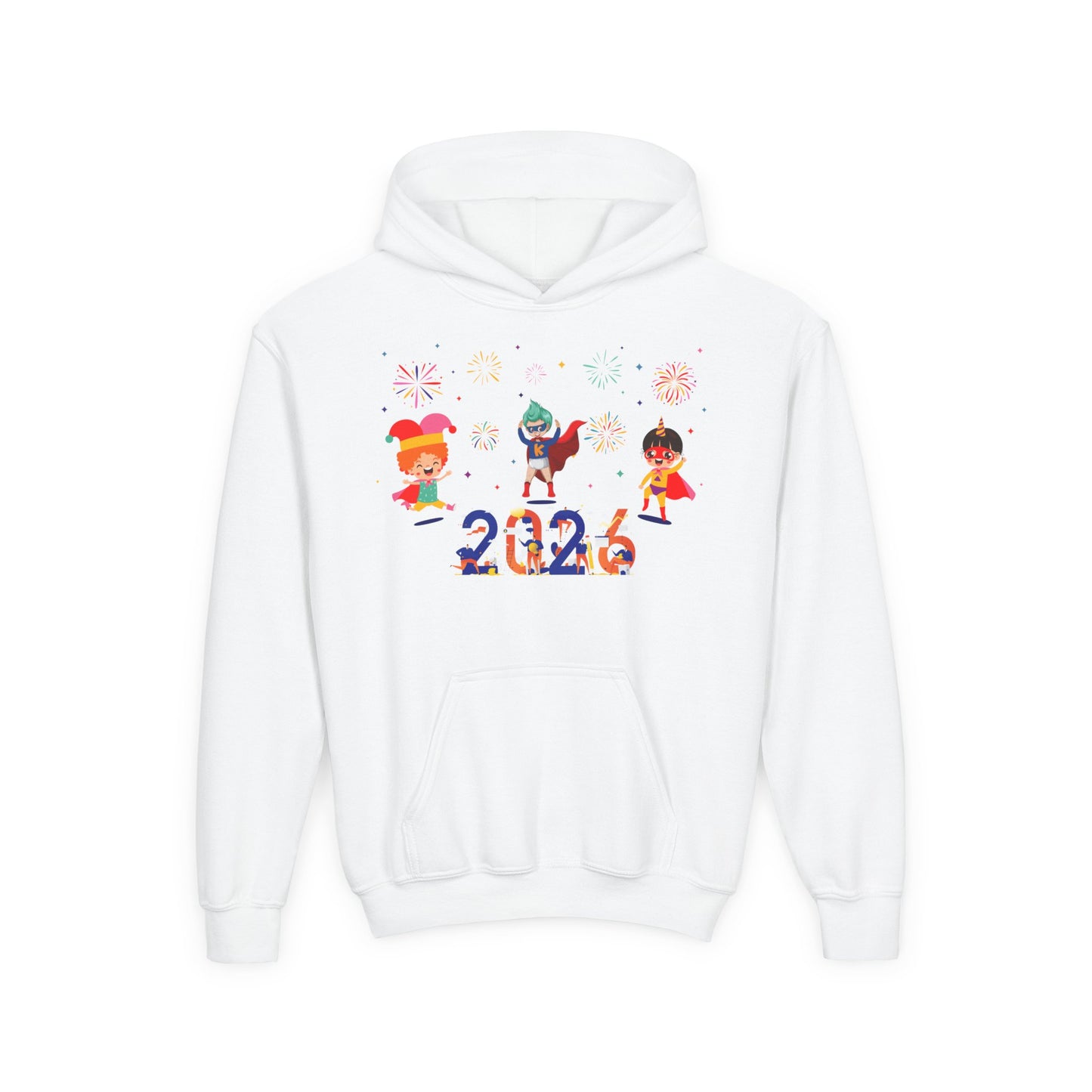 Youth Heavy Blend Hooded Sweatshirt - Super kiddo and other hero