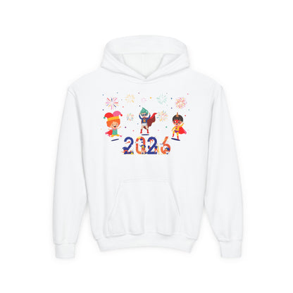 Youth Heavy Blend Hooded Sweatshirt - Super kiddo and other hero - [[{"value":"Wonderwear Kid"}]]
