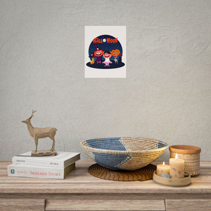 Rolled Posters - Super kiddo wearing pumpkin - [[{"value":"Wonderwear Kid"}]]