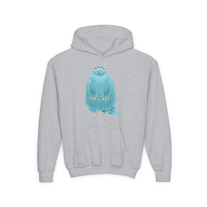 Youth Heavy Blend Hooded Sweatshirt - Blue monster Printify