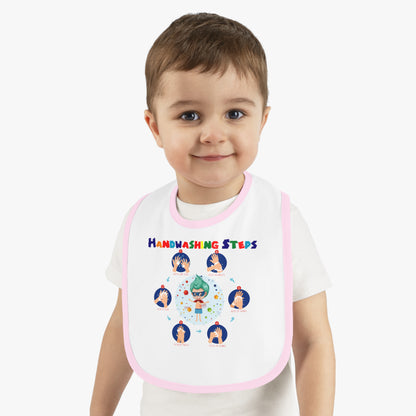 Baby Bib - Super kiddo how to wash hand properly - [[{"value":"Wonderwear Kid"}]]