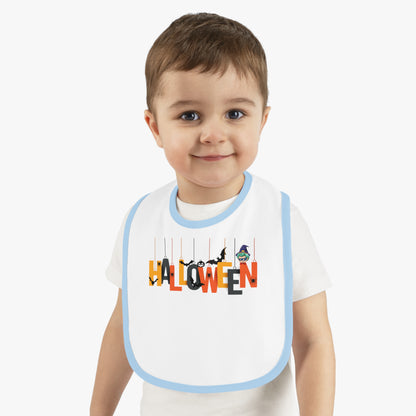 Baby Bib - Holloween hanging letters Printify