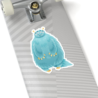 Kiss-Cut Vinyl Decals - Blue monster Printify