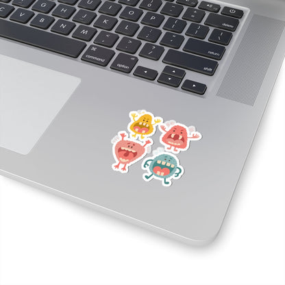 Kiss-Cut Vinyl Decals - Screaming monsters Printify