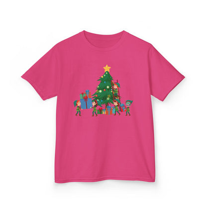Kids Heavy Cotton™ Tee - Super kiddo putting gifts on christmas tree - [[{"value":"Wonderwear Kid"}]]