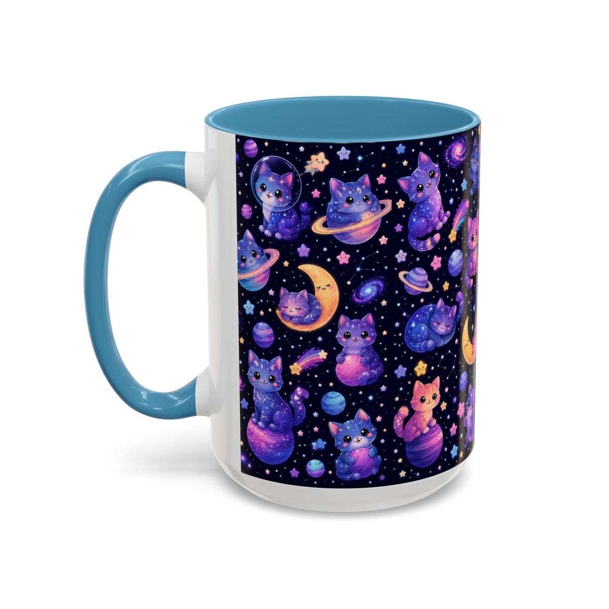 Accent Coffee Mug (11/15 oz) - Galaxy cats
