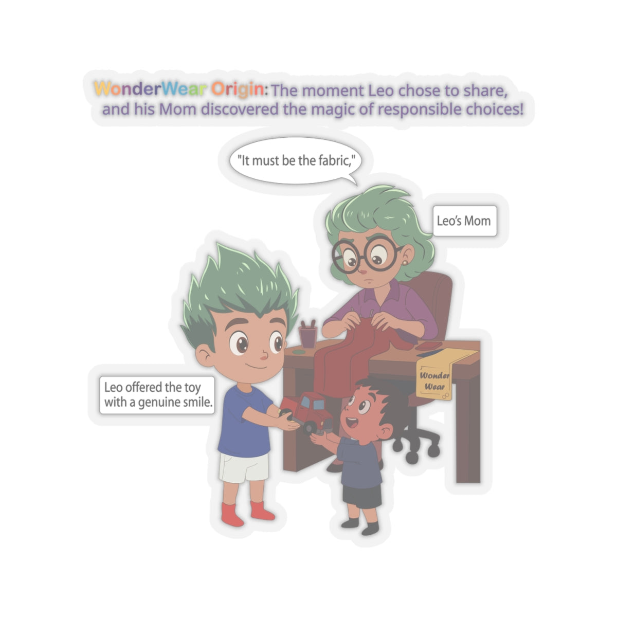 Kiss-Cut Stickers - WonderWear Origin - [[{"value":"Wonderwear Kid"}]]
