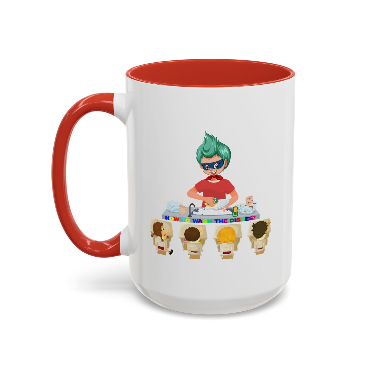 Accent Coffee Mug - Little kiddo teaching to wash dishes