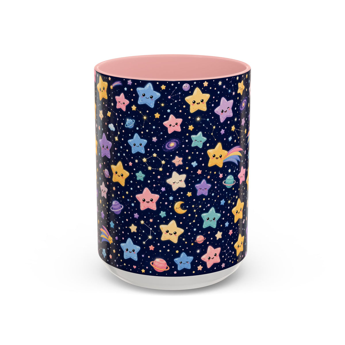 Accent Coffee Mug  (11/15 oz) - Kawaii Pastel Cosmic Night