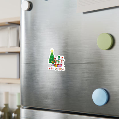 Christmas Kiss-Cut Vinyl Decals – Super kiddo preparing gifts - [[{"value":"Wonderwear Kid"}]]