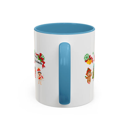 Accent Coffee Mug - Merry christmas from super kid - [[{"value":"Wonderwear Kid"}]]