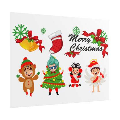 Rolled Posters - Merry christmas from super kid - [[{"value":"Wonderwear Kid"}]]