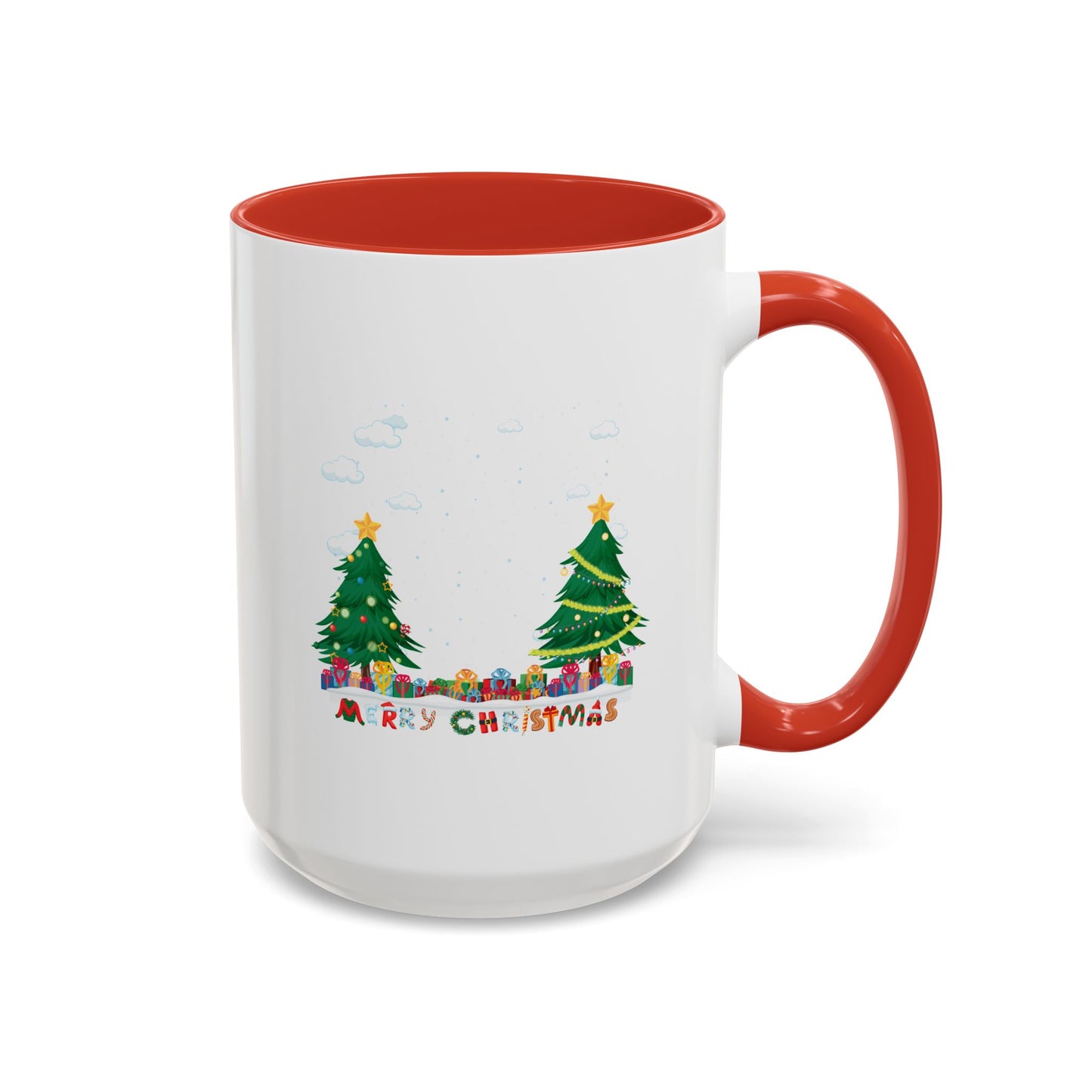 Accent Coffee Mug - Christmas and snowing