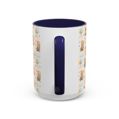 Accent Coffee Mug  (11/15 oz) - Pastel Teddy Bear Nursery
