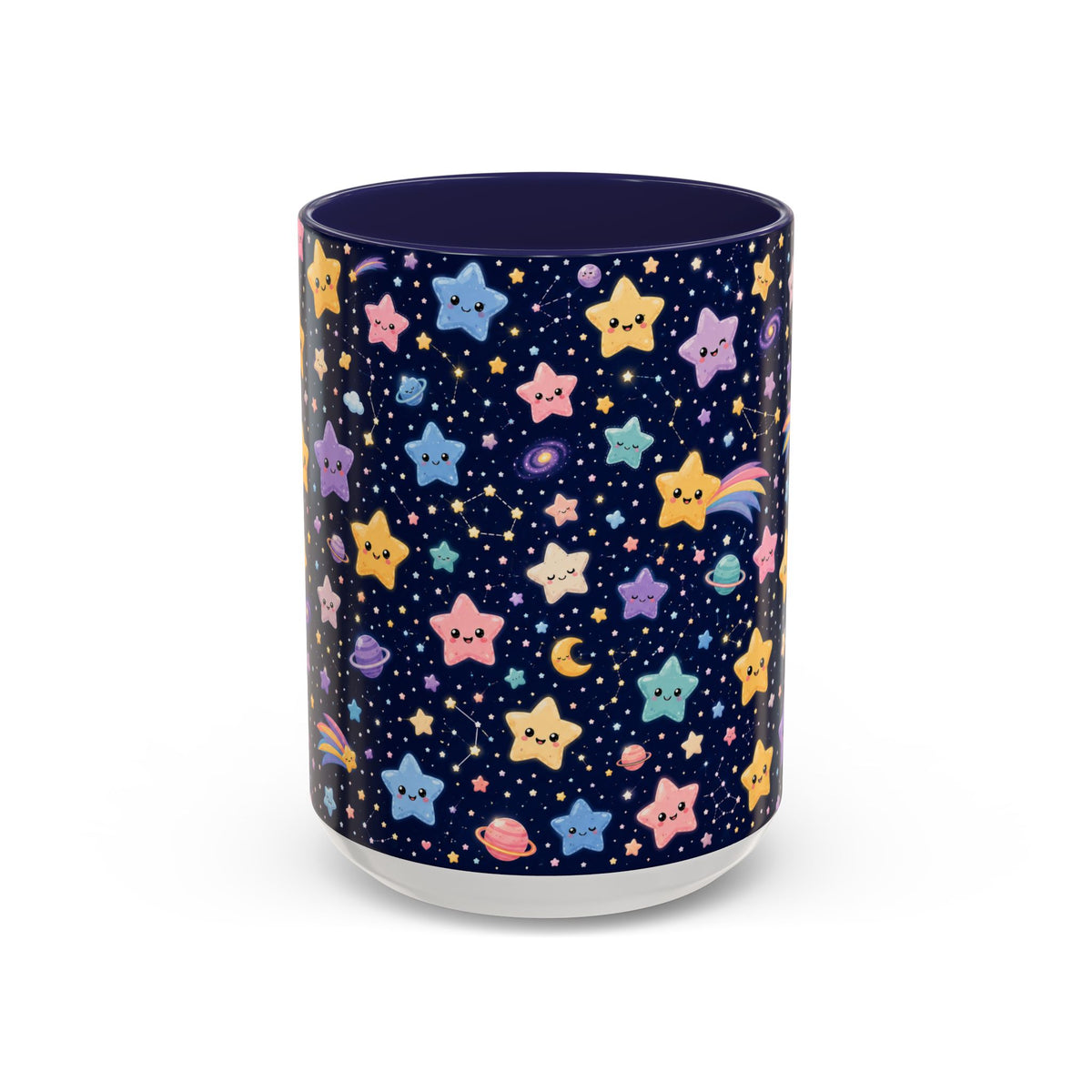 Accent Coffee Mug  (11/15 oz) - Kawaii Pastel Cosmic Night