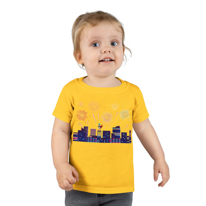 Toddler T-shirt - Super kiddo with fireworks - [[{"value":"Wonderwear Kid"}]]