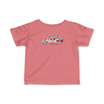Infant Fine Jersey Tee - Happy new year from super kiddo - [[{"value":"Wonderwear Kid"}]]