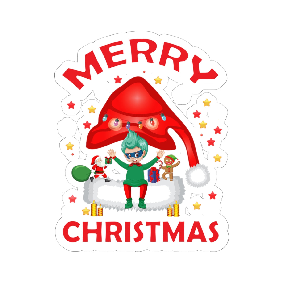 Kiss-Cut Stickers - Merry christmas - [[{"value":"Wonderwear Kid"}]]