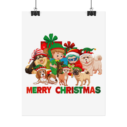 Rolled Posters - Christmas with super kiddo pet friends with text - [[{"value":"Wonderwear Kid"}]]