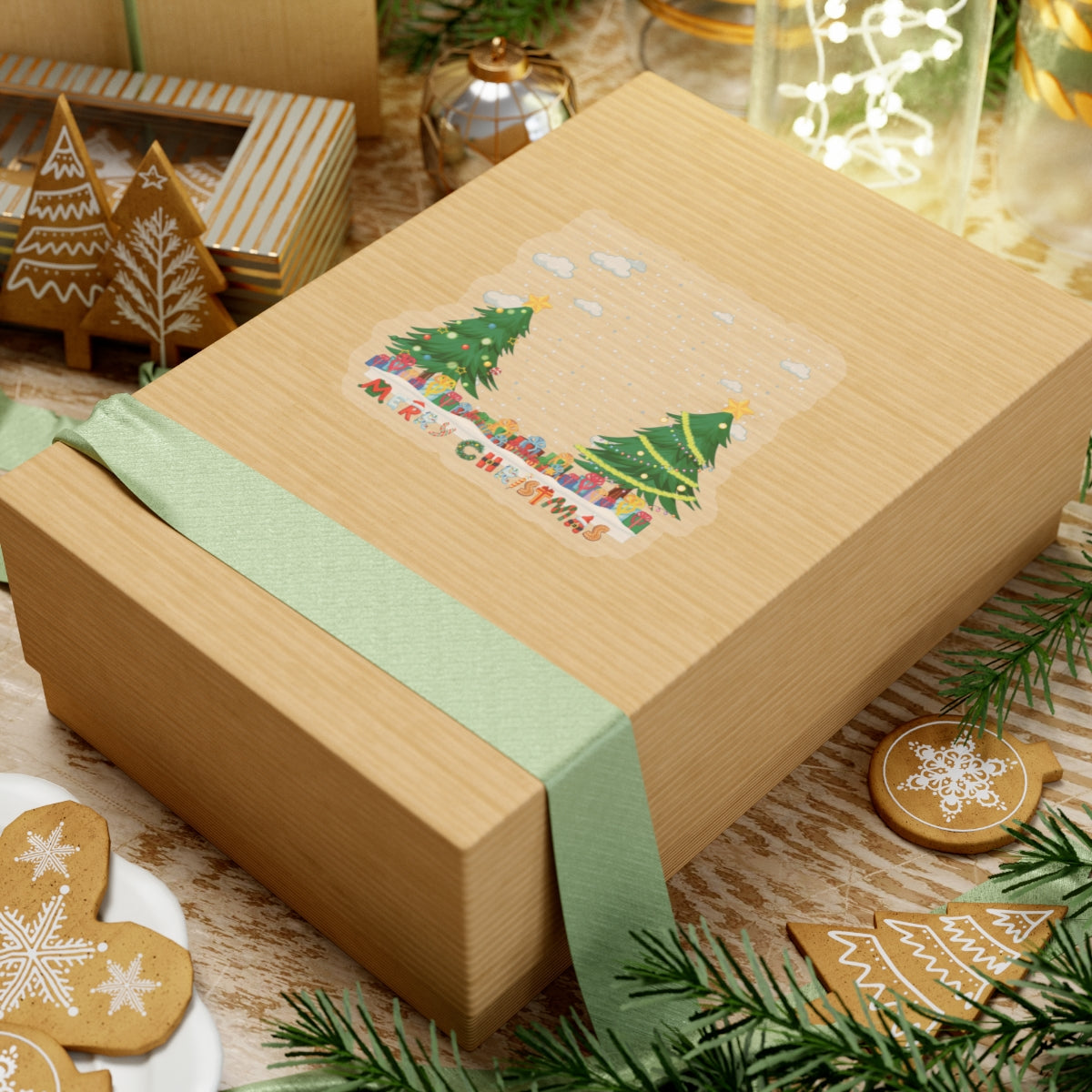 Kiss-Cut Stickers - Christmas and snowing - [[{"value":"Wonderwear Kid"}]]