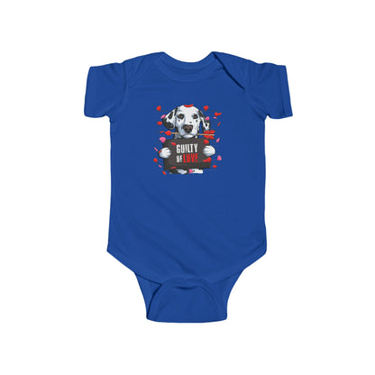 Infant Fine Jersey Bodysuit - Valentines -  Dalmatian Guilty of love - [[{"value":"Wonderwear Kid"}]]