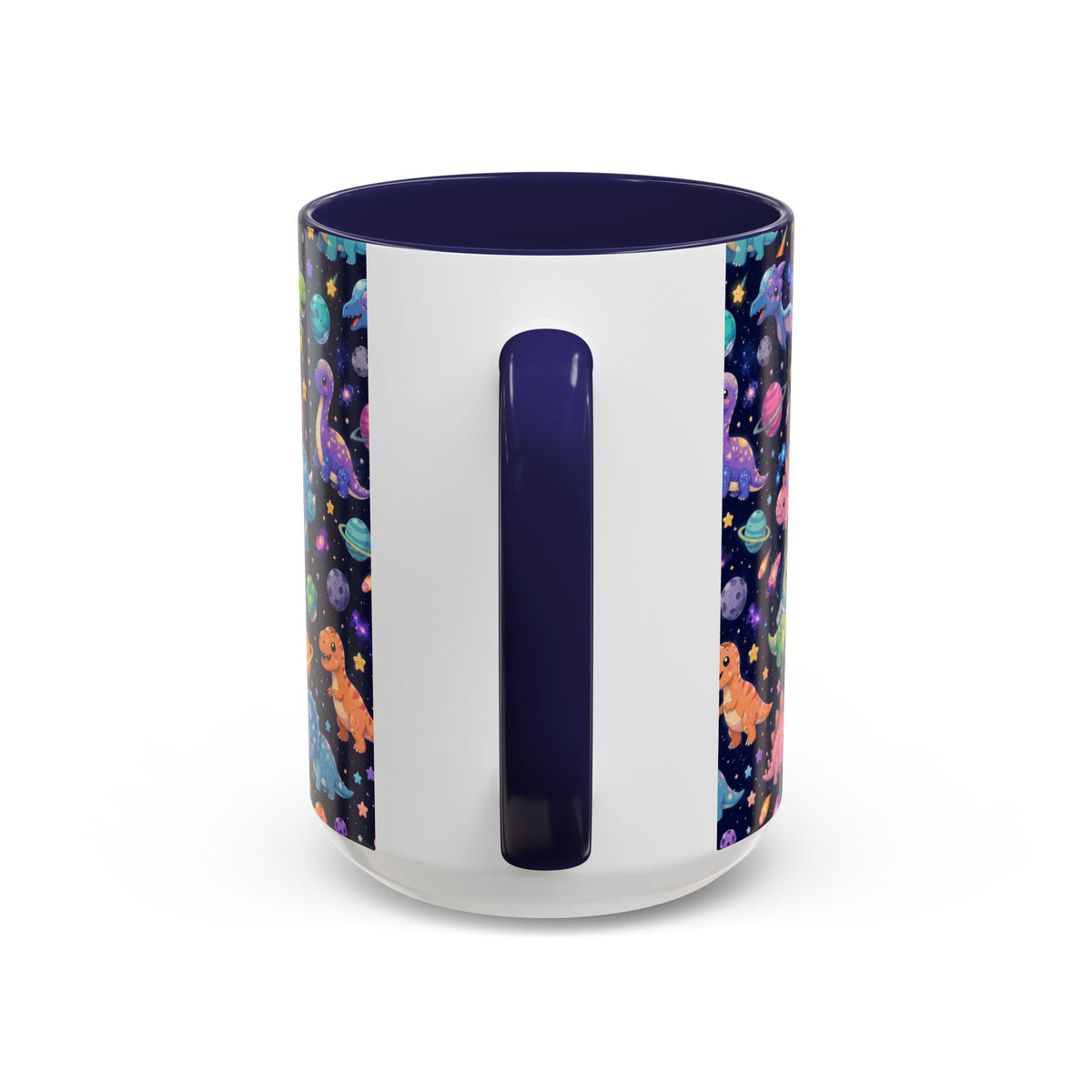 Accent Coffee Mug  (11/15 oz) - Cosmic dinosaurs