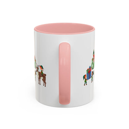 Accent Coffee Mug - Merry christmas and reindeer - [[{"value":"Wonderwear Kid"}]]