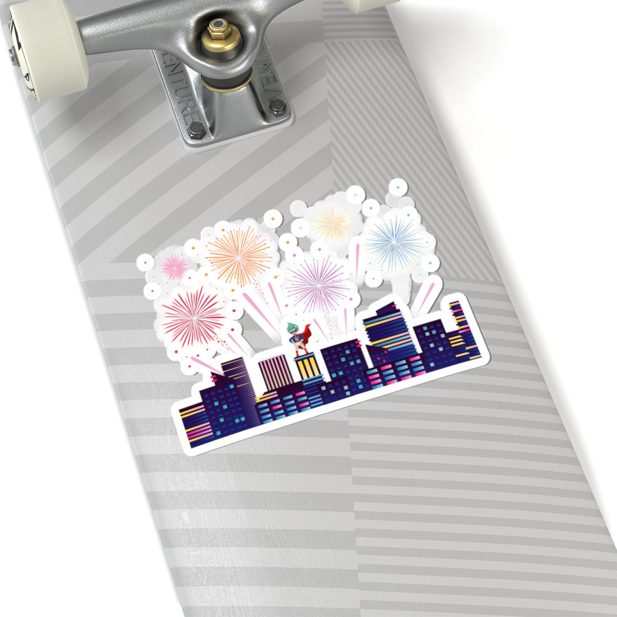 Kiss-Cut Stickers - Super kiddo with fireworks - [[{"value":"Wonderwear Kid"}]]