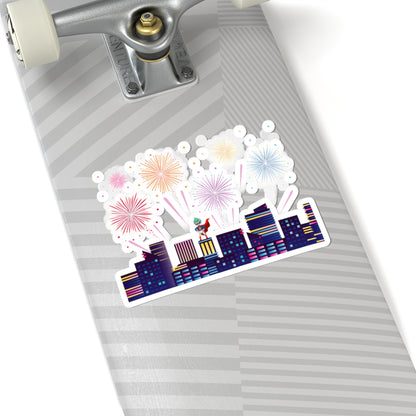 Kiss-Cut Stickers - Super kiddo with fireworks - [[{"value":"Wonderwear Kid"}]]