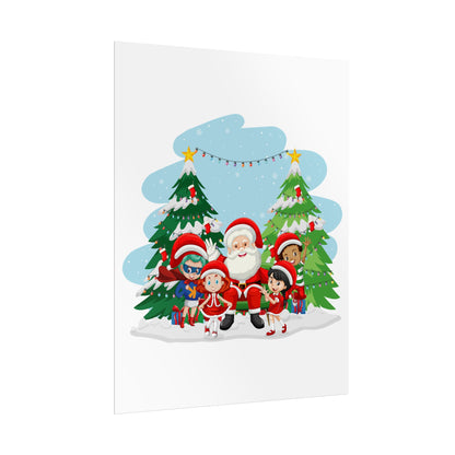 Rolled Posters - Super kiddo with santa claus - [[{"value":"Wonderwear Kid"}]]