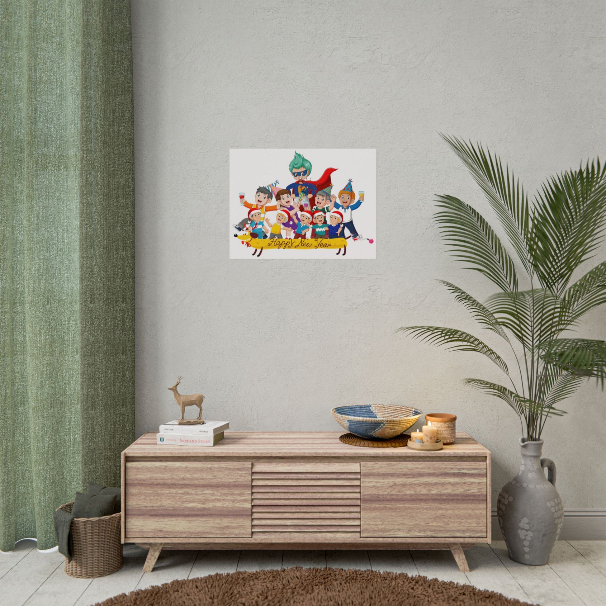 Rolled Posters - Happy new year with friends - [[{"value":"Wonderwear Kid"}]]