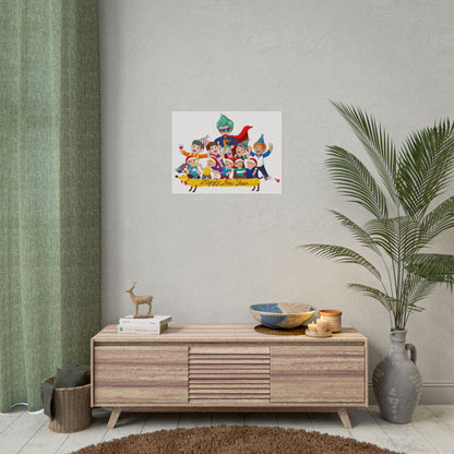 Rolled Posters - Happy new year with friends - [[{"value":"Wonderwear Kid"}]]