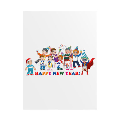 Rolled Posters - Happy new year from super kiddo - [[{"value":"Wonderwear Kid"}]]