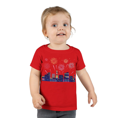 Toddler T-shirt - Super kiddo with fireworks - [[{"value":"Wonderwear Kid"}]]