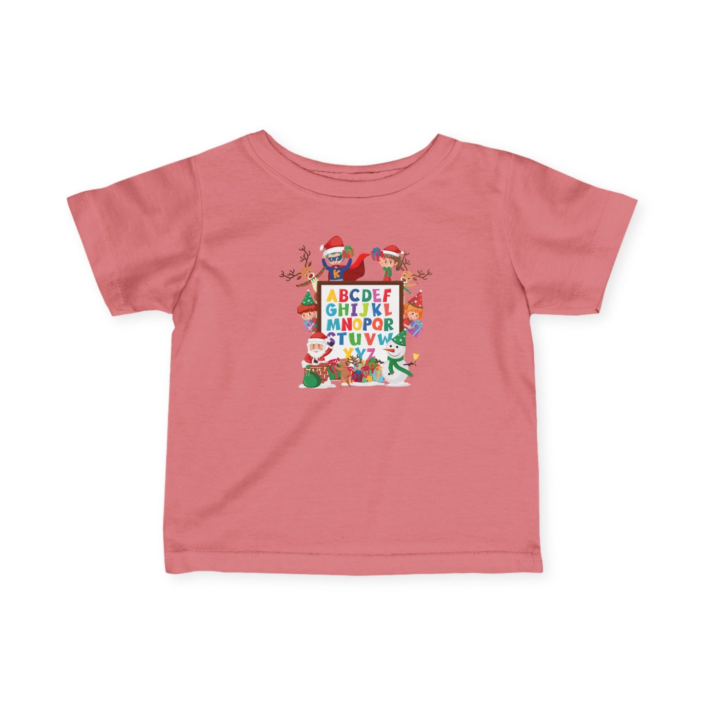 Infant Fine Jersey Tee - Christmas alphabet with super kiddo - [[{"value":"Wonderwear Kid"}]]