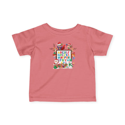 Infant Fine Jersey Tee - Christmas alphabet with super kiddo - [[{"value":"Wonderwear Kid"}]]