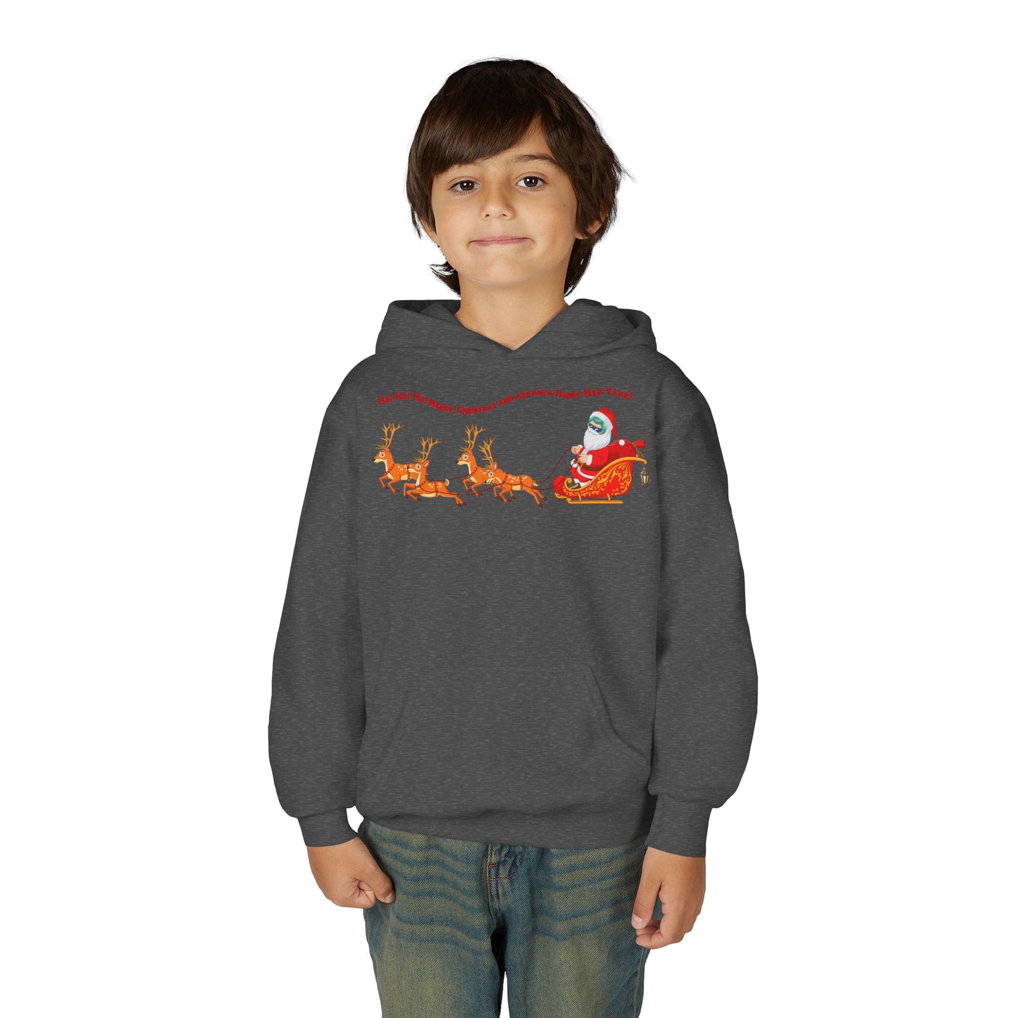 Youth Heavy Blend Hooded Sweatshirt - Santa kiddo - [[{"value":"Wonderwear Kid"}]]